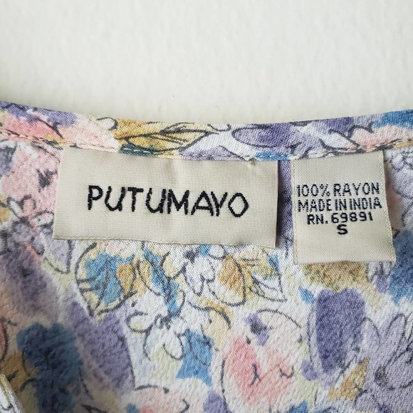 Vintage 90's Putumayo Floral Slip Dress - Picture 5 of 6